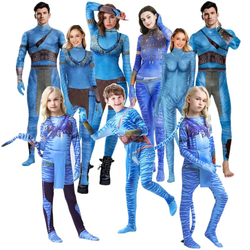 Disfraz de Cosplay de la Película Avatar: El Camino del Agua, Traje de Cuerpo Entero para Niños, Disfraz de Halloween, Navidad, Regalo para Fiestas