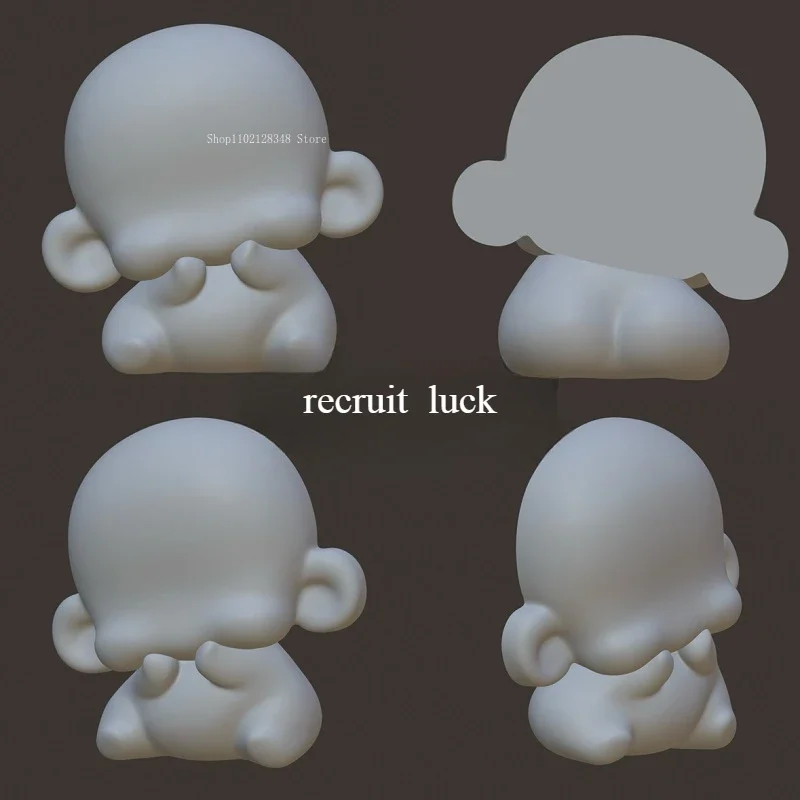 2cm/3cm/4.5cm/6cm Silicone Mold Handmade DIY Ultra Light Clay Stone Plastic Clay Making Cute Doll Q Version Body Film Tools