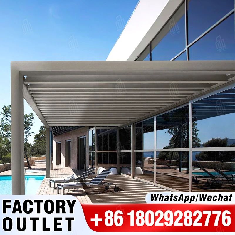 Wholesale aluminum louver pergola with reasonable price