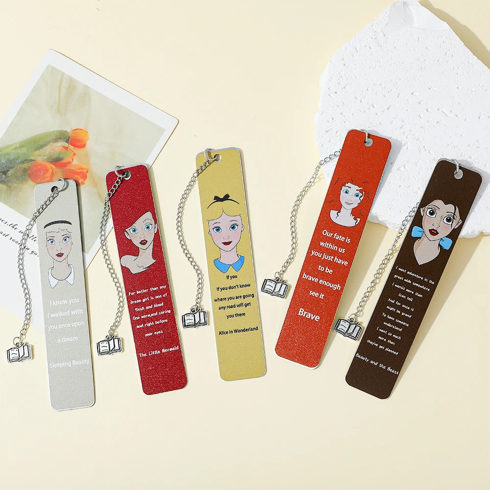 

Creative Stainless Steel Disney Princess Series Bookmarks Learning Stationery Office Supplies For Students Teachers