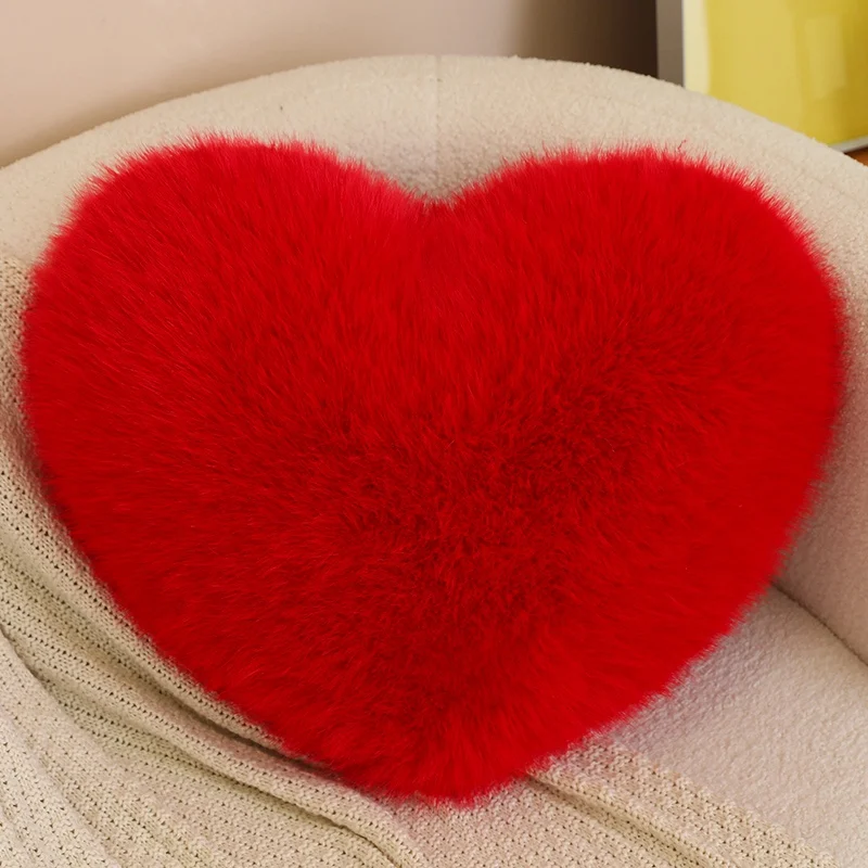 Love Heart Soft Throw Pillow Valentine's Day Plush Cushion For Home Sofa Wedding Stuffed Plushies Pillow Romantic Gifts For Girl