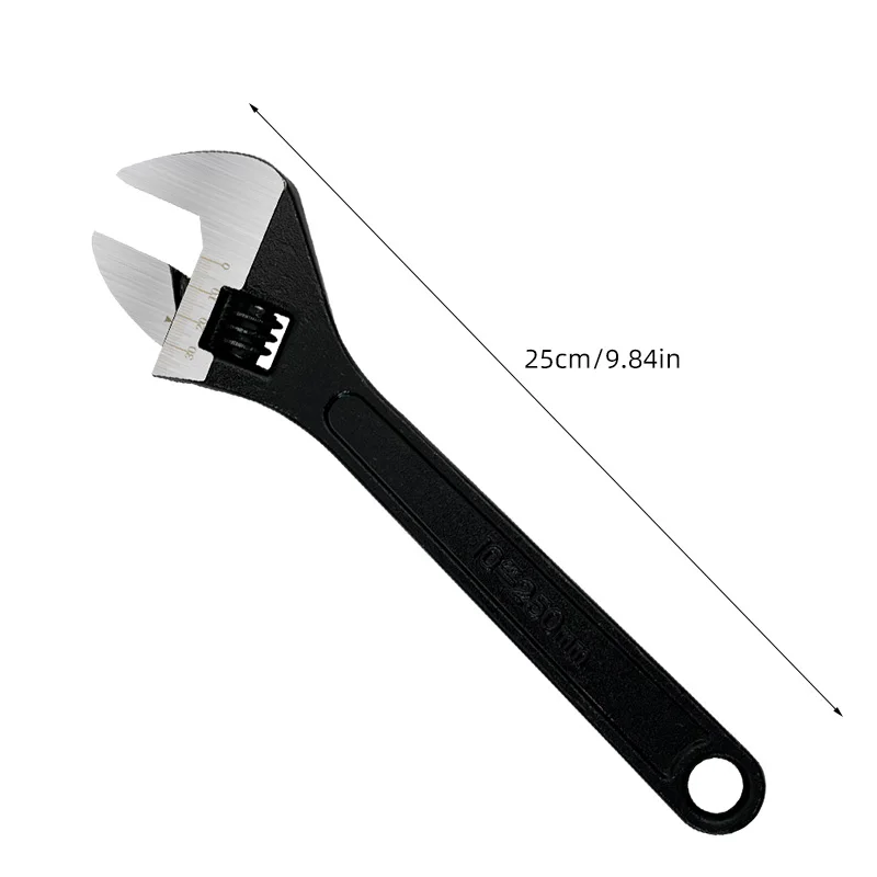 Blackened adjustable wrench 10 inch industrial grade pipe clamp adjustable wrench