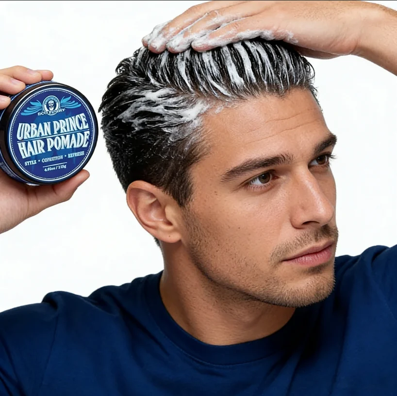 Men Grooming Armpit Hair - ชุดผลิตภัณฑ์ดูแลเส้นผมสำหรับผู้ชาย 3 in 1 ดินเหนียวจัดแต่งทรงผมชนิดน้ำ โพเมด