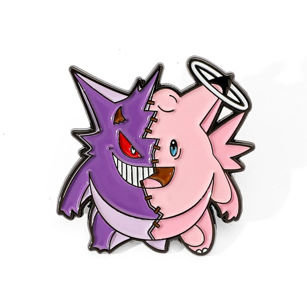 Pin de Esmalte de Anime Gengar, Joyería de Moda de Demigod y Demonio, Broches para Ropa, Mochila, Solapa, Insignias, Accesorios, Regalos Coleccionables