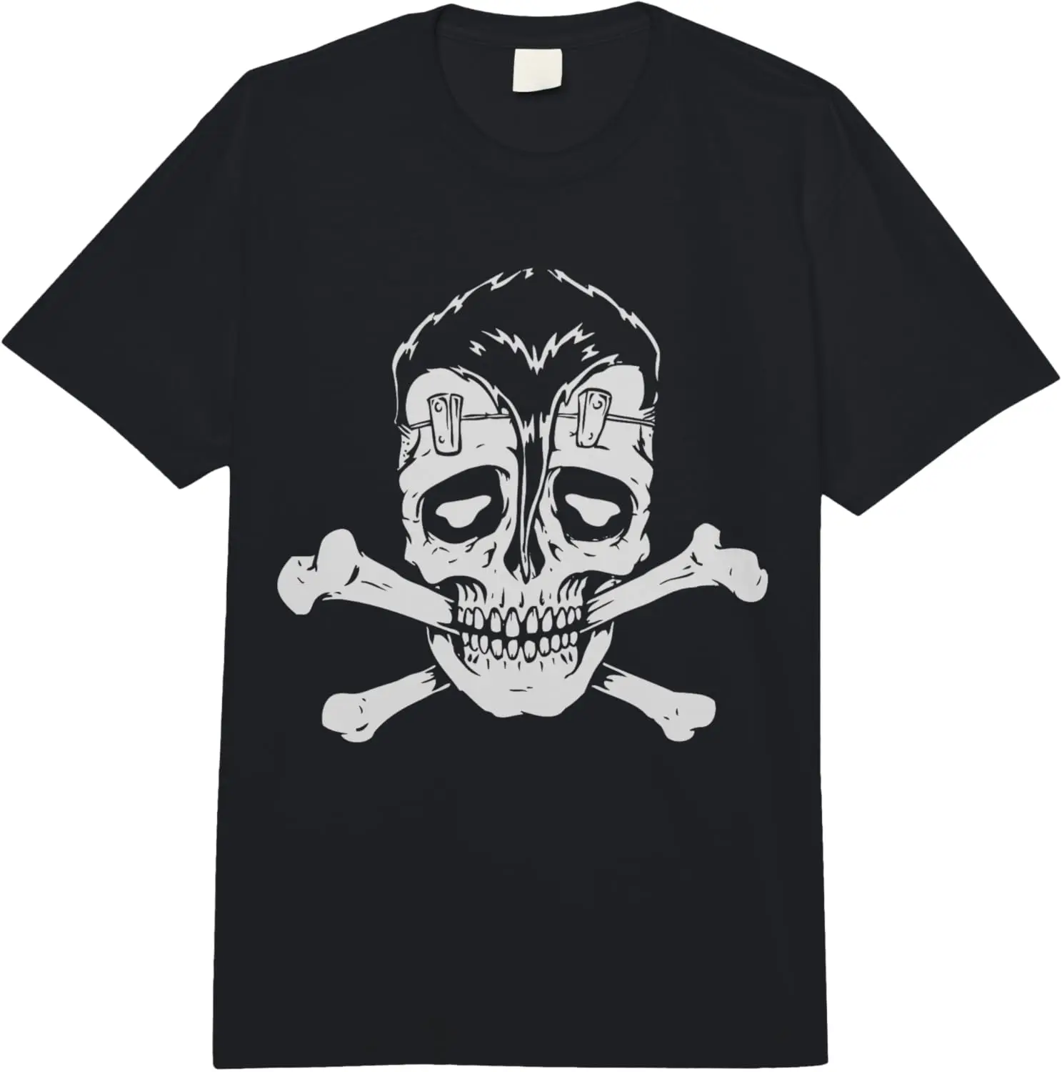 

Skull and Bones Horror Punk Psychobilly Comfort Colors Adult Heavyweight T-shirt
