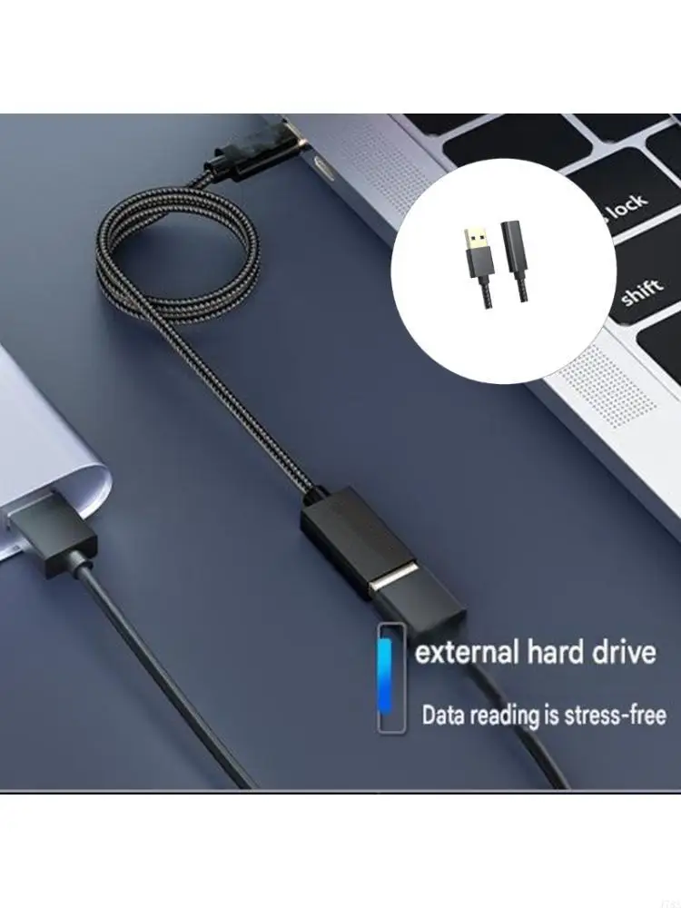 J78A USB Data Extension Cord for File Transfer and 60W Share