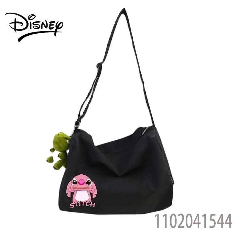 Disney borsa a tracolla in tela resistente con motivo a cartoni animati a punto croce da viaggio di grande capacità per studenti donne ragazze