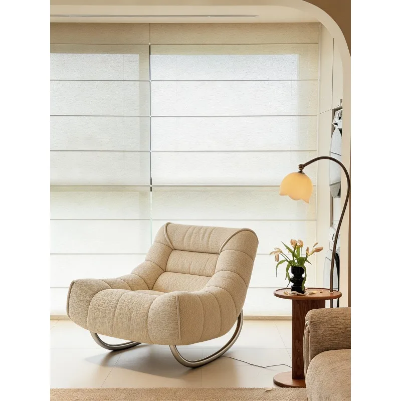 Rocking Chair Reclining Chair Adult Sleeping Balcony Home Leisure Lazy Sofa Chair Living Room Light Luxury Rocking
