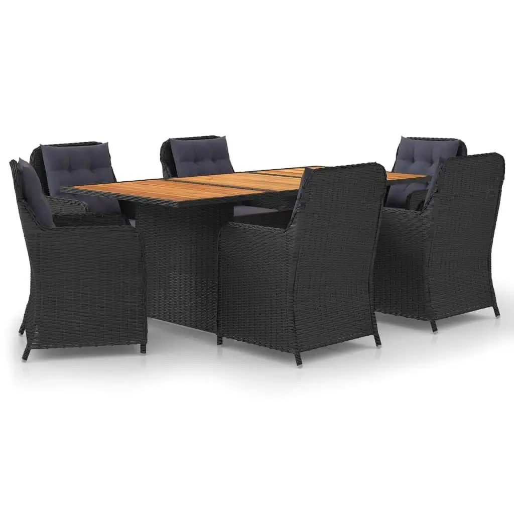 

Stylish Black Powder-coated Steel Dining Set with Removable Covers for Outdoor and Indoor Use
