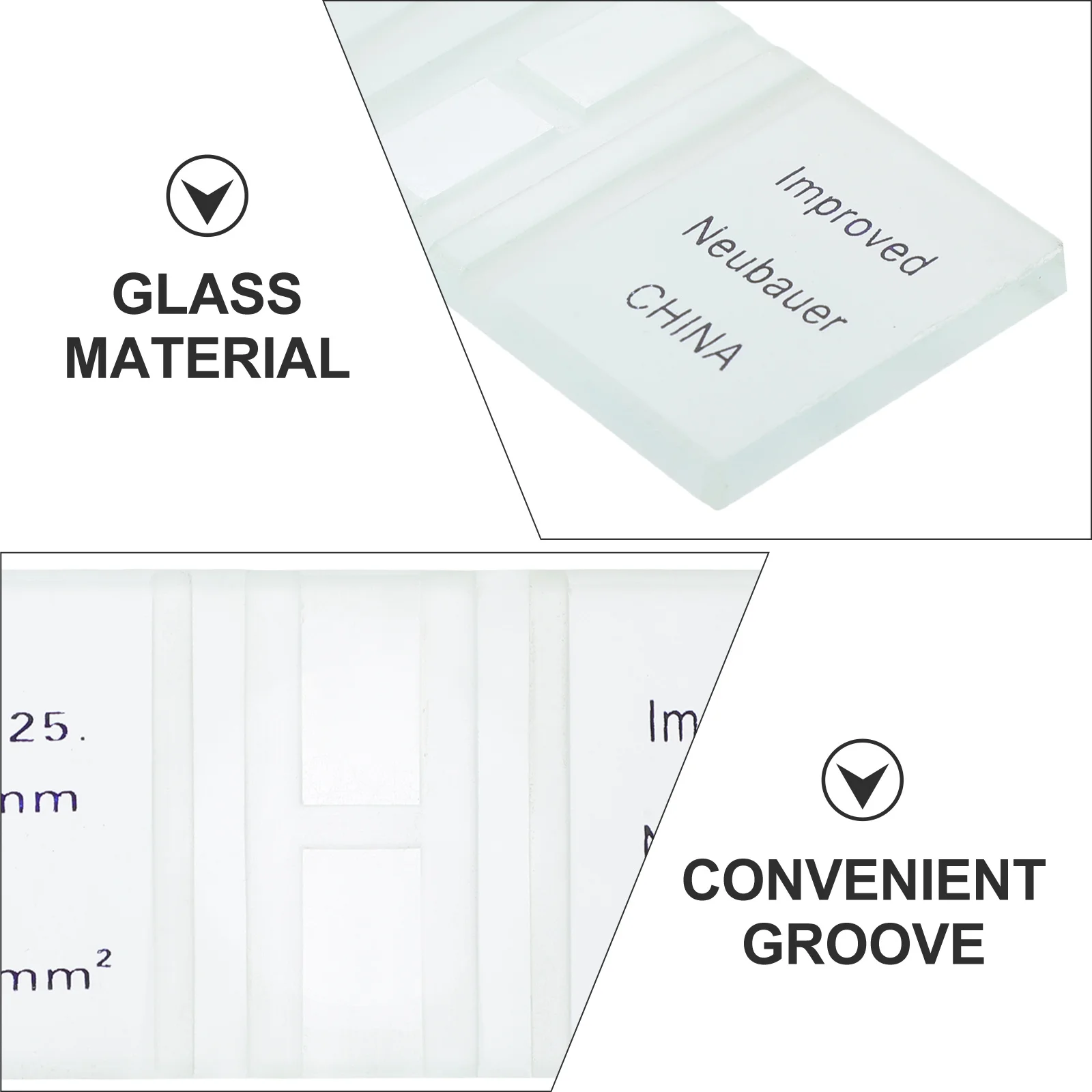 Glass Cell Counting Chamber Glass Blood Counting Chamber Glass Cell Counting Board Glass Hemocytometer Board