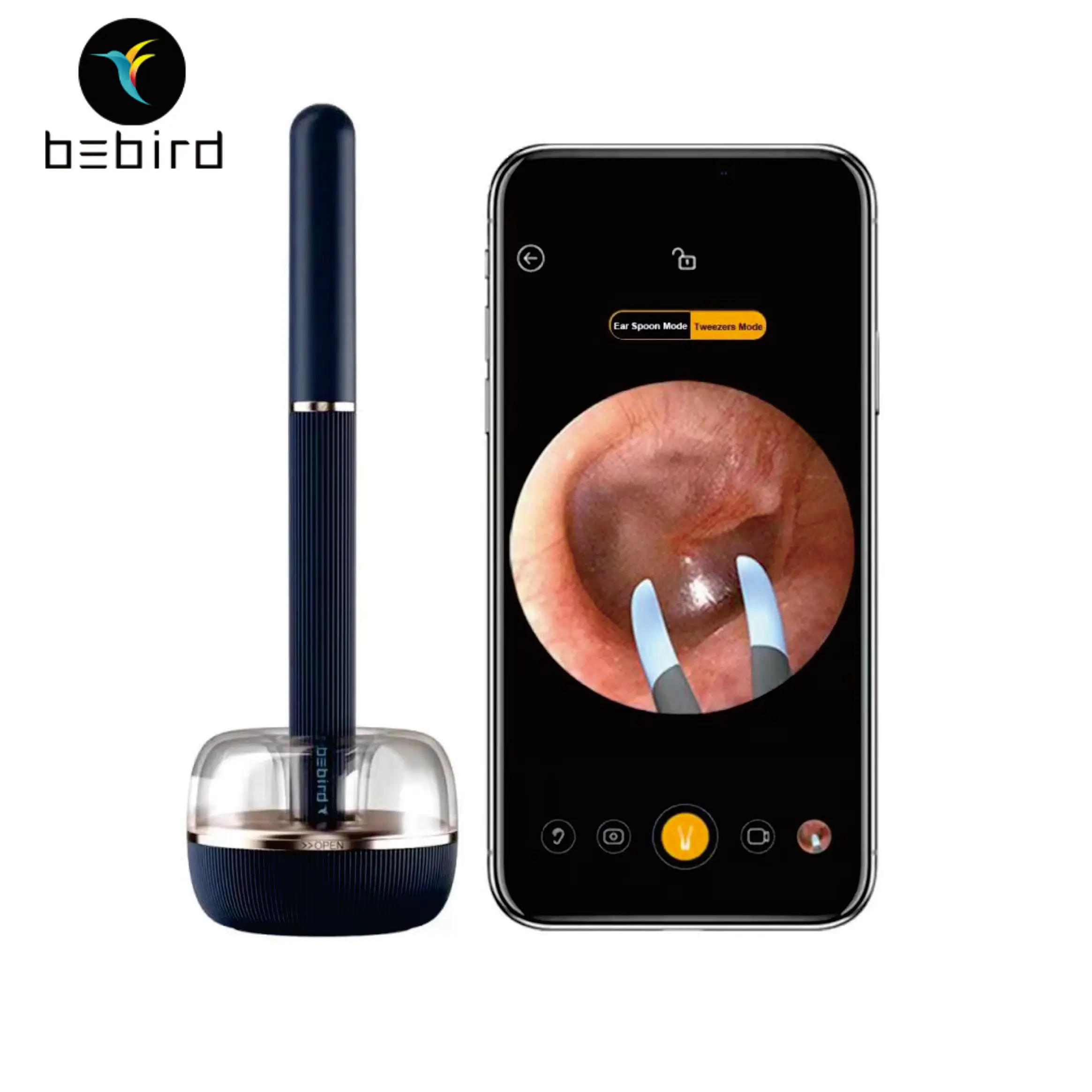 

Bebird Note 3 Pro Visual Earpick And Tweezers 2 in 1 Cleaner, Wifi Ear Wax Removal Tool,Ear Otoscope Camera 1000W Pixels