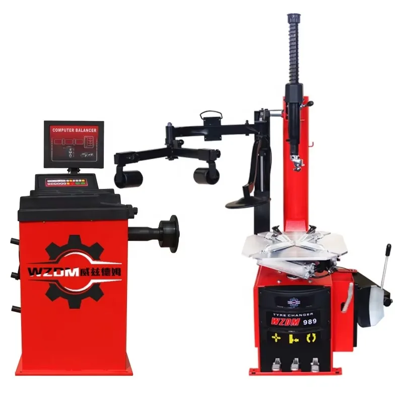 For T-989 Semi-automatic Tire Changer and Auto Auxiliary Arm Manual Tire Changing Balancer Combination