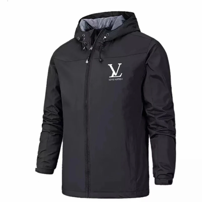 

Spring and Autumn Fishing Outdoor Casual sports jacket, men's mountaineering suit, new waterproof zipper hooded windbreaker