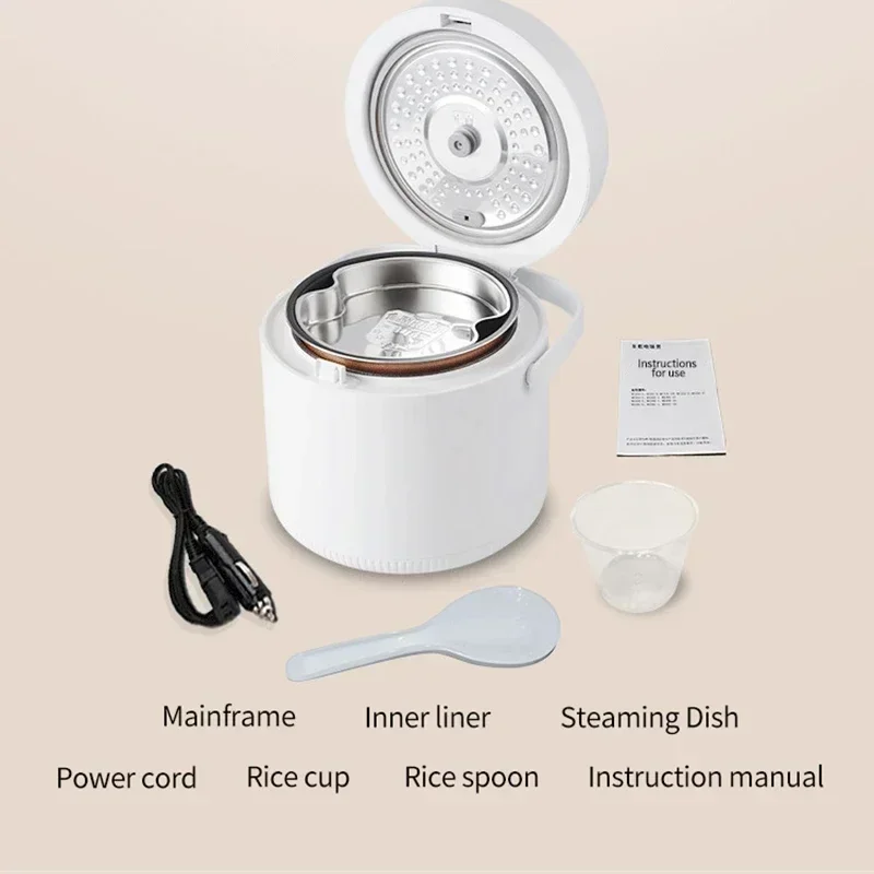 2L 12V 24V Electric Rice Cooker Car Truck Multicooker Soup Porridge Cooking Food Steamer  Electric car and truck Rice Cookers