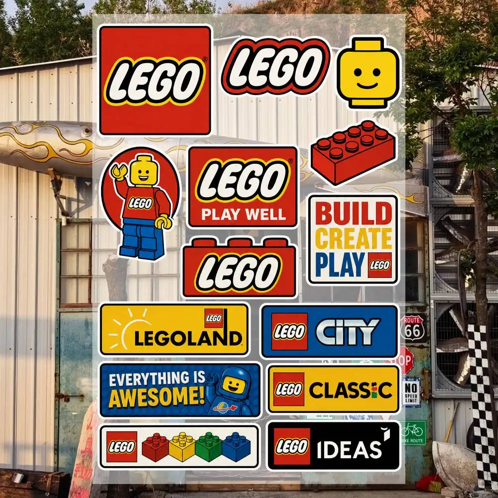 LEGO Aesthetic Graffiti Waterproof PVC Stickers for Car Motorcycle Skateboard Helmet Notebook