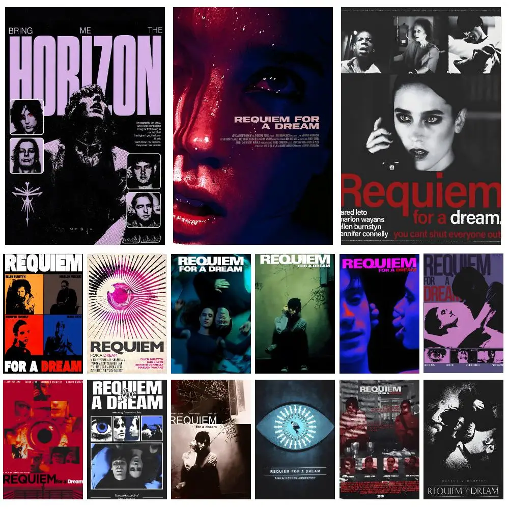 Movie Drama Requiem For A Dream Poster High Quality HD Indoor Wall Art for Room Decor and Holiday Gifts