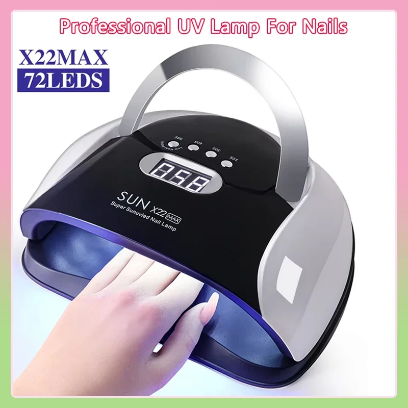 

72 светодиодная лампа для дизайна ногтей Светодиодная УФ-сушилка для ногтей Машина для дизайна ногтей для отверждения гель-лака Лампа для ногтей с автоматическим датчиком