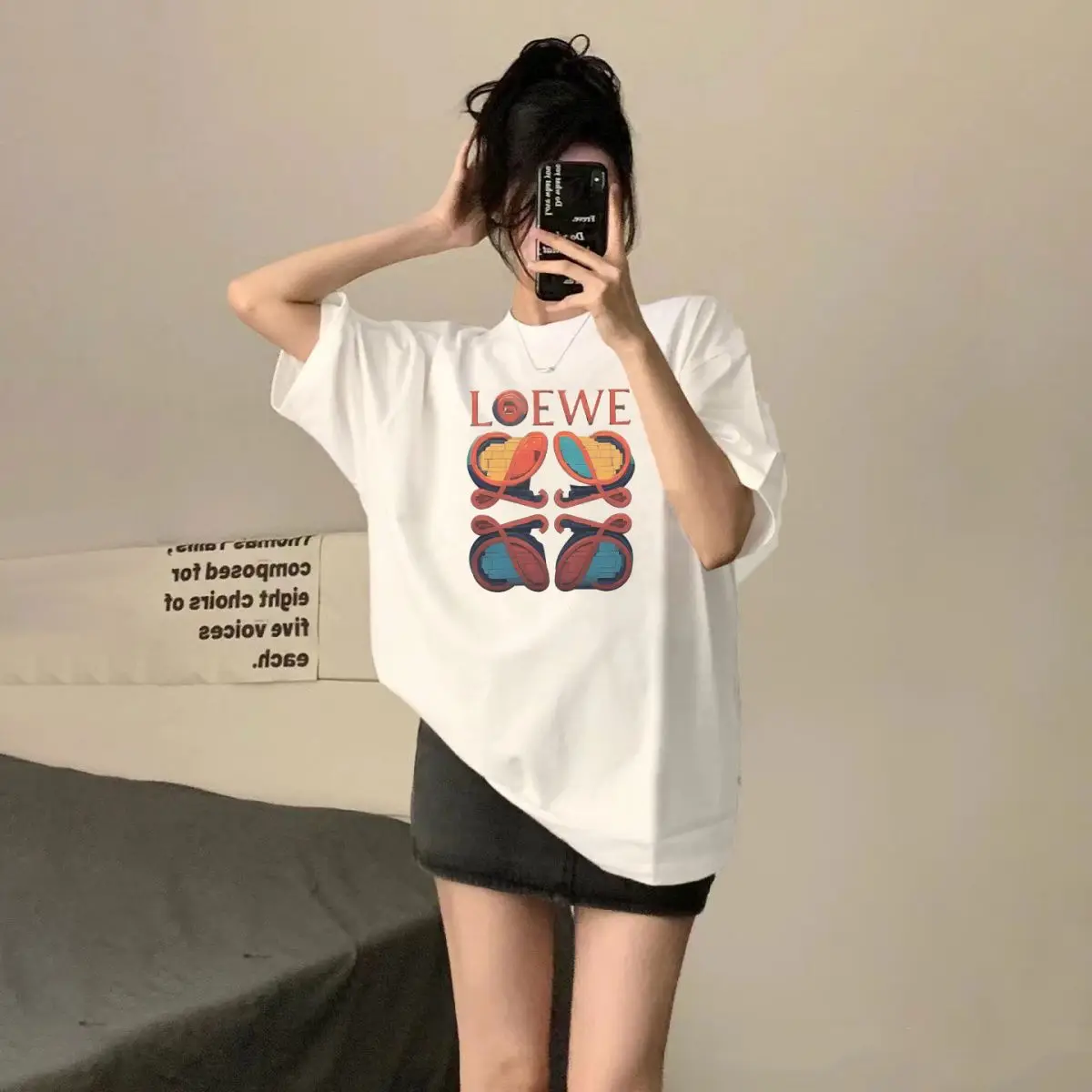 

Летняя новинка 2026: высококачественная, универсальная и модная футболка свободного кроя с коротким рукавом и круглым вырезом, с принтом, для мужчин и женщин