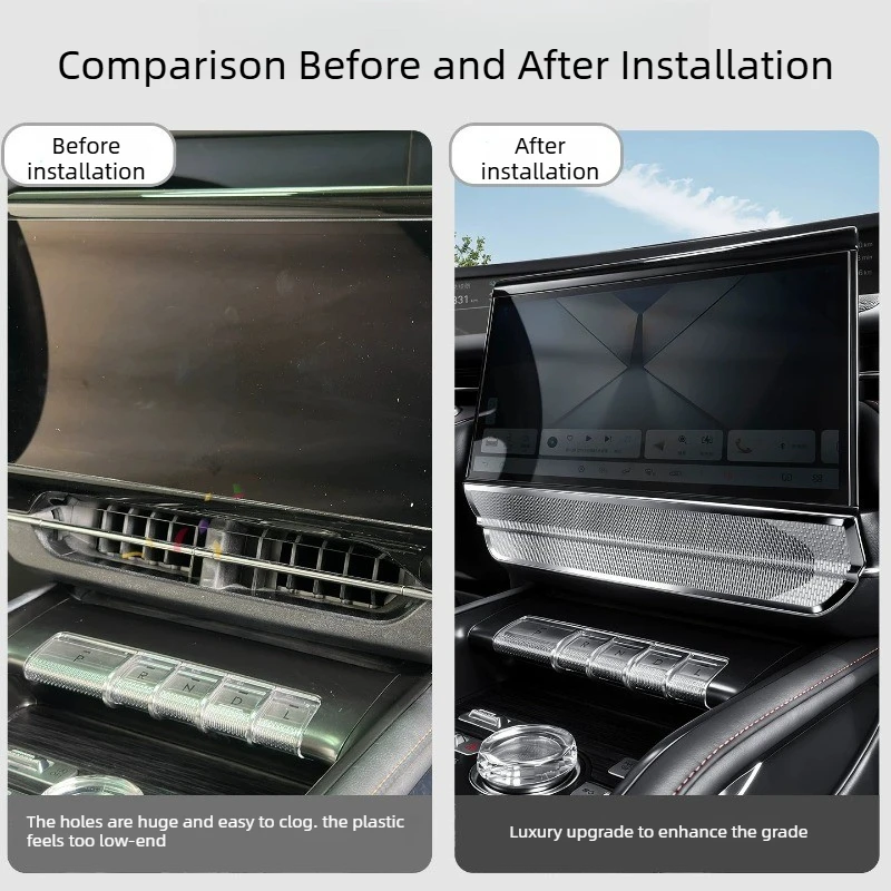 Central Control Air Outlet Mask Air Conditioner Dust Protection Sticker For Lincoln Nautilus Interior Accessories Modification