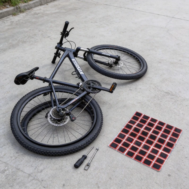 25mm Bike Rubber Puncture Patches Bicycle Tire Tyre Tube Repair Cycle Patch Kit No Glue Bicycle Inner Tube Puncture Repair Tool