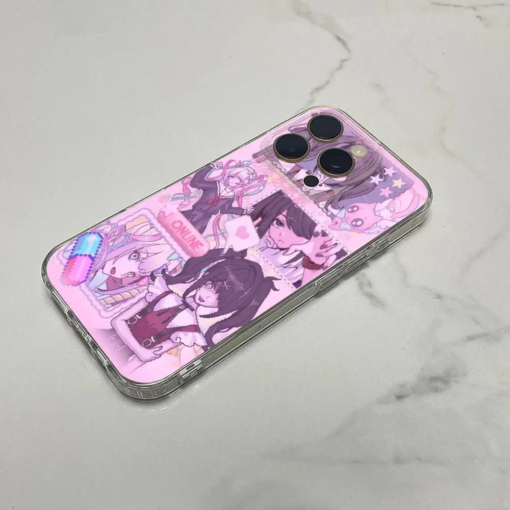 حافظة هاتف Needy Streamer O-Overload Ame chan لهاتف iPhone 17,16,15,14,13,12,11 Plus,Pro,Max,Plus,E,SE4,Mini Transparent Box