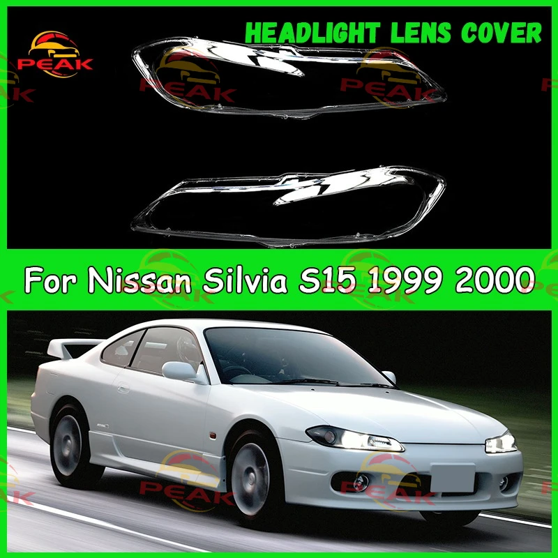 

For Nissan Silvia S15 1999 2000 Car headlight cover cap Headlamp Shade Head Lamp headlight lamp cover automobil parts accessori