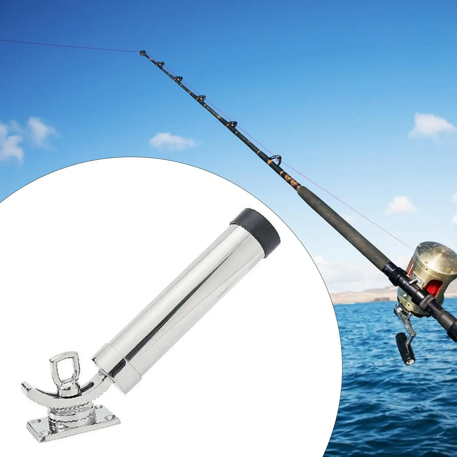 

Fishing Rod Holder for Boat Marine Hardware Accessories Rail Mounted Clamp