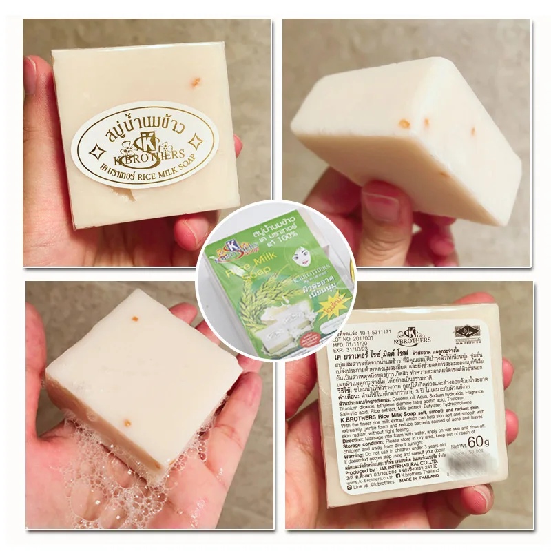 JAM Rice Milk Soap 65g Original Thailand Import Rice Milk Soap Whitening Soap Goat صابون Handmade Soap for Face Savon