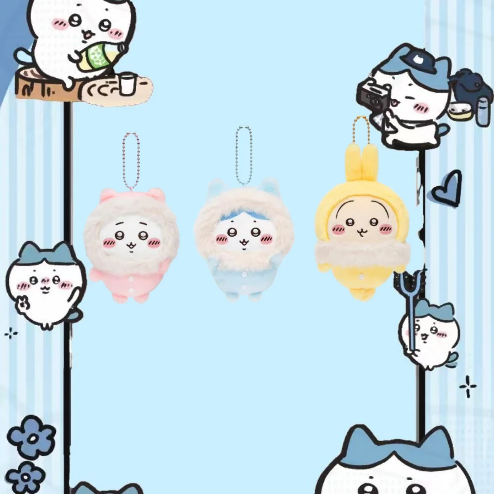 

Chiikawa's new hachiware usagi fluffy pajamas series, role-playing plush toy bags, keychains, hanging decorations, gifts