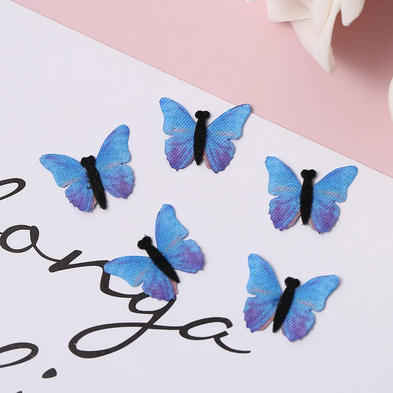 

200 шт., наклейки с бабочками, одежда, джинсы, синие нашивки, аппликация «сделай сам», для сумок, обуви, свитер ручной работы, аппликации, значок с мотивом