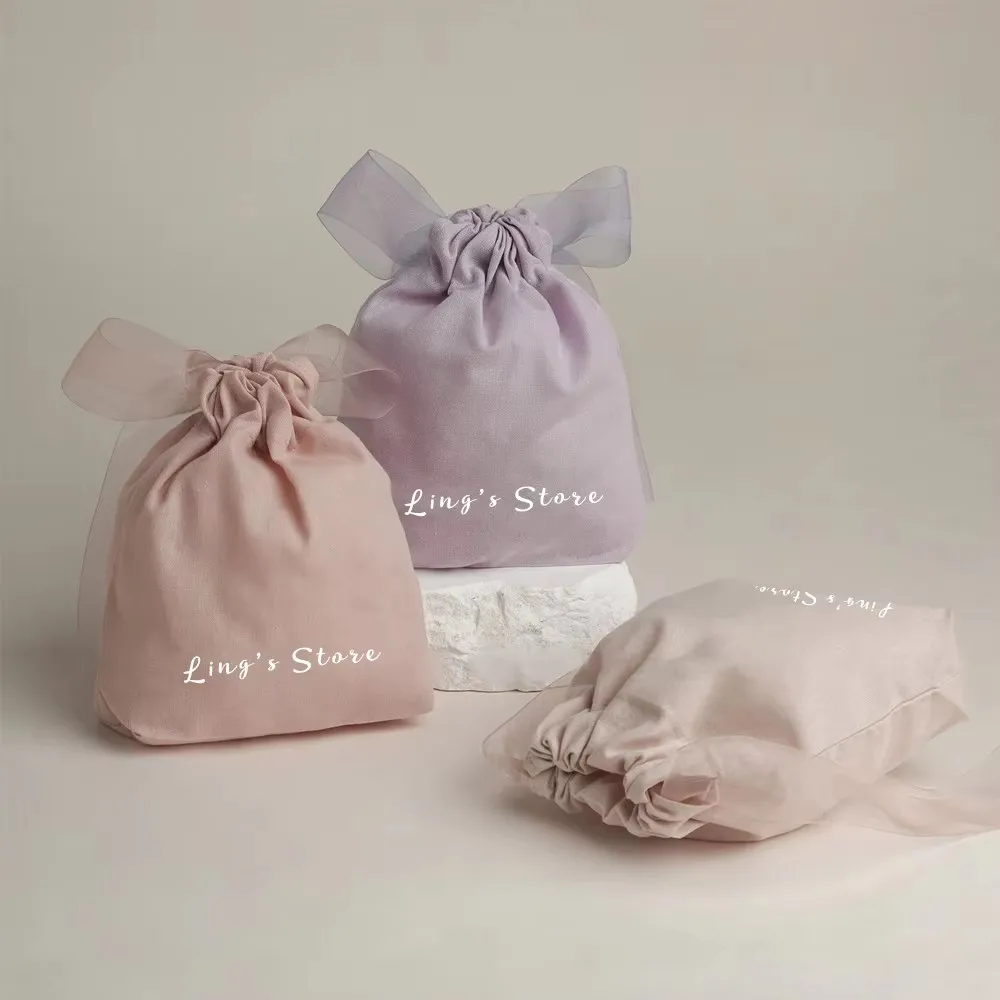 

100 шт. 13x18x5 см ярких цветов, ювелирные изделия, подарок, хлопковые сумки на шнурке из органзы, ленты, парфюмерные косметические кисти, сумка для танцевальной обуви