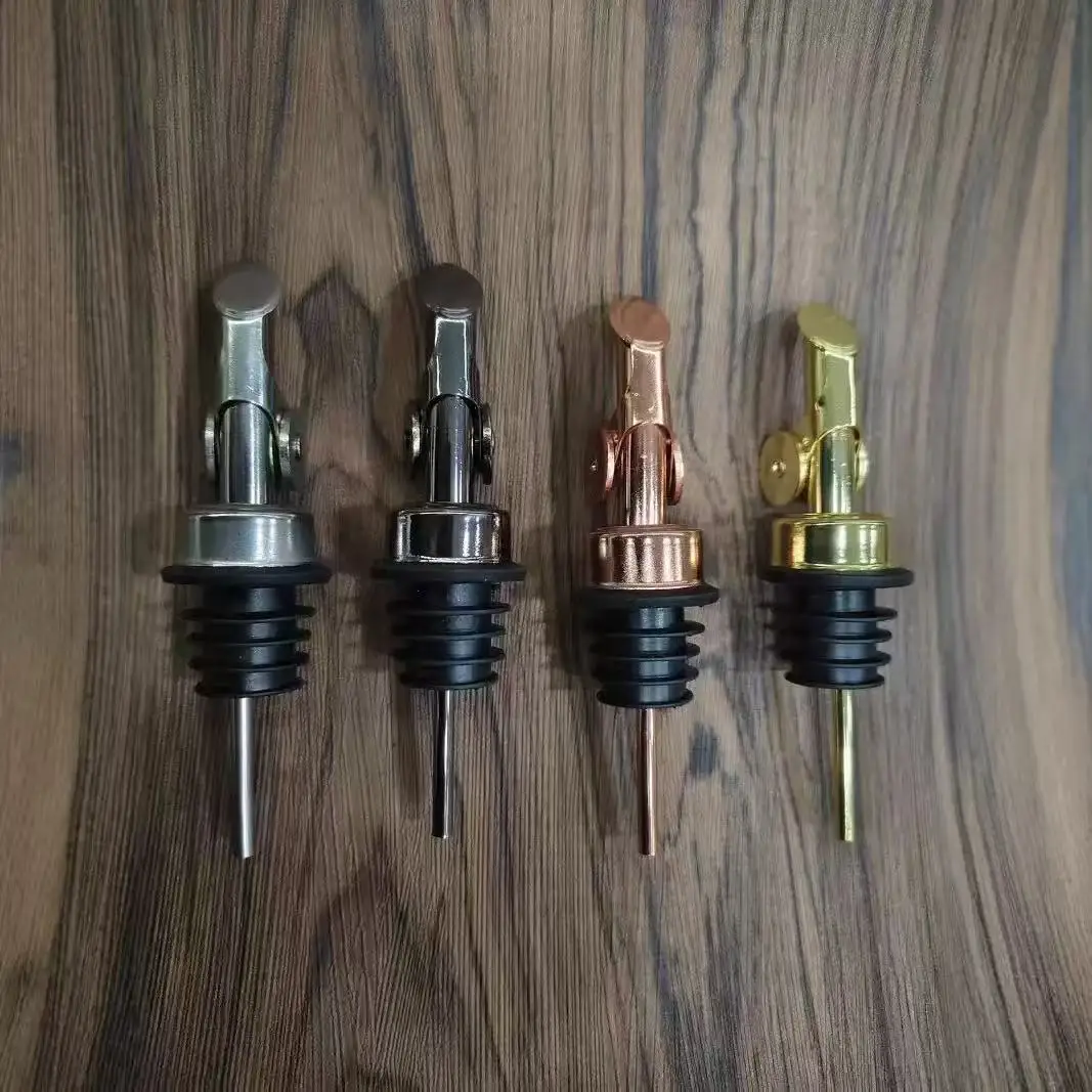 

304 Stainless Steel Wine Pour Nozzle, Weighted Automatic Opening, Automatic Cover Gravity Flip, Olive Oil Vinegar Bottle Stopper