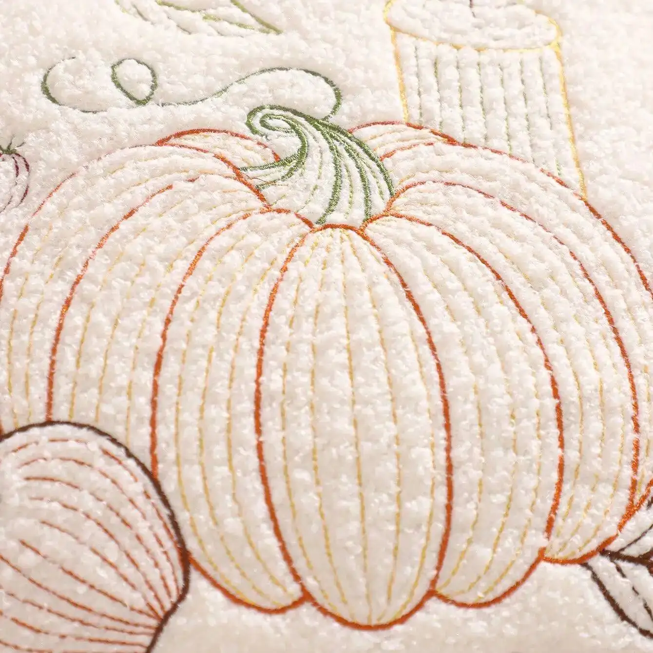 Thanksgiving Weiße Pailletten-Stickerei Kürbis-Kissenbezüge Halloween-Party Plüsch Dekorative Kissenhüllen für Sofa und Bett – Detail 11