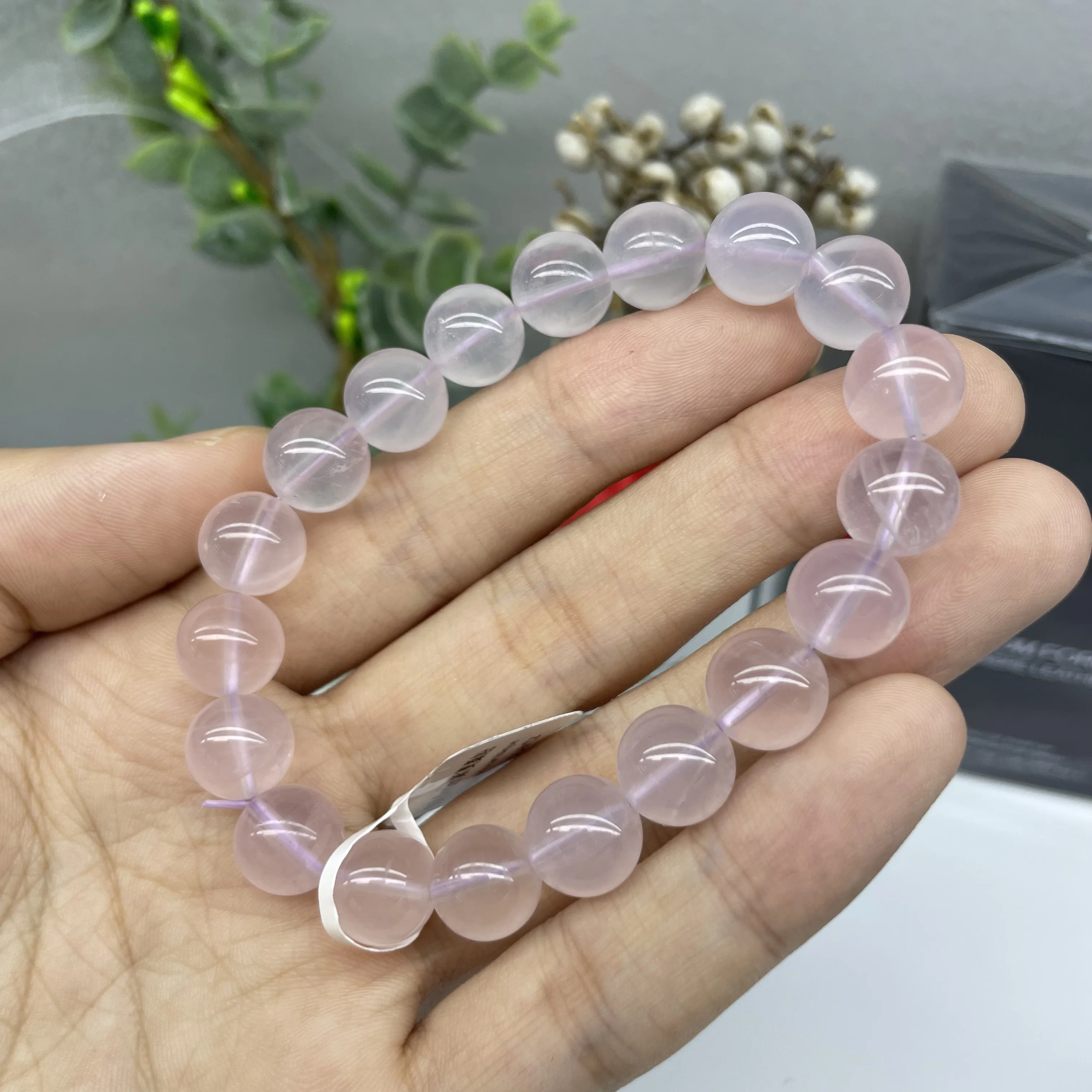 Natural Purple Mozambique Rose Quartz Bracelet Handmade Crystal Jewelry Stretch Fashion Bangle Children Birthday Gift 10.5mm