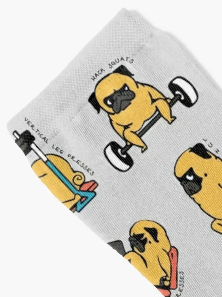 Leg Day with The Pug Socks Non-slip Hiking boots Luxury Woman Socks Men's