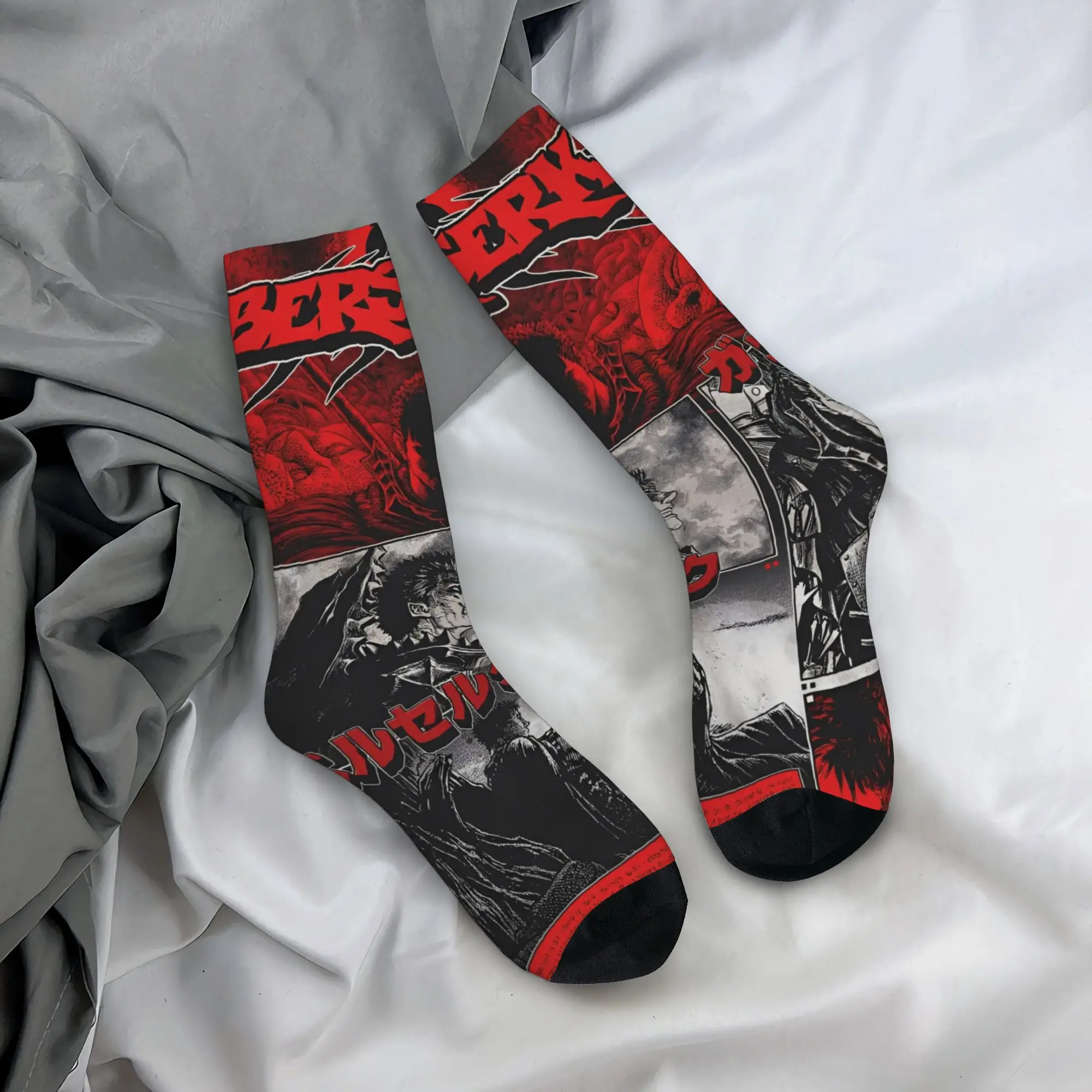 

Anime B-berserks Socks Kawaii Stockings Autumn Non-Slip Unisex Men Socks Breathable Pattern Outdoor Sports Socks
