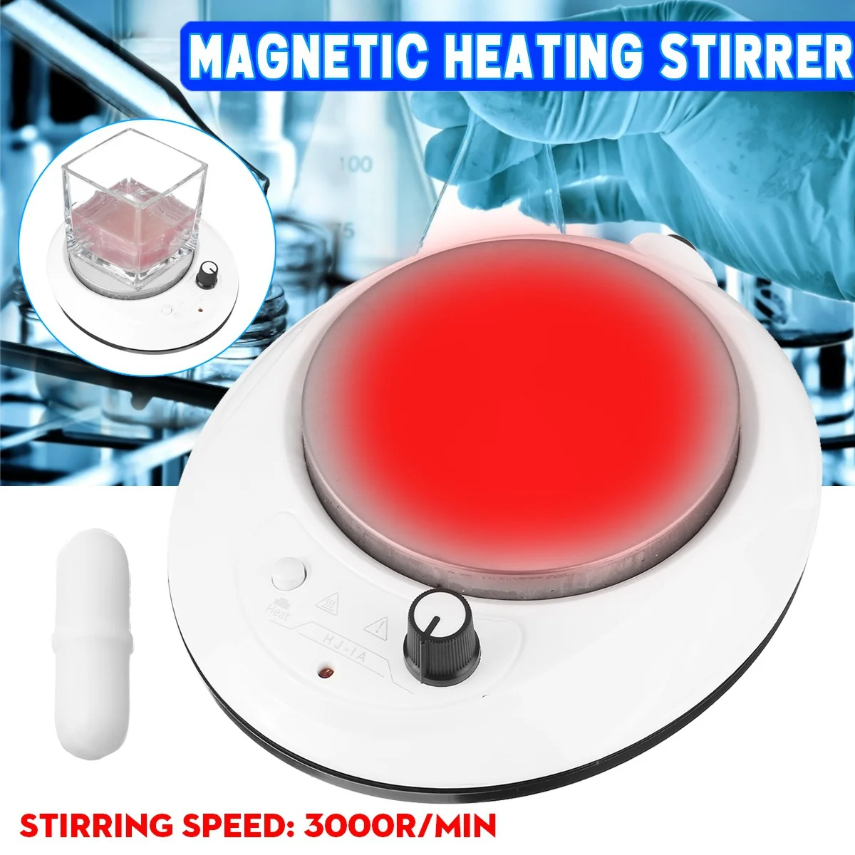 

220V Magnetic Heating Stirrer Mini Magnetic Heating Agitator Stirrer Hotplate With Stir Bar EU Plug Laborator Stirrering Machin