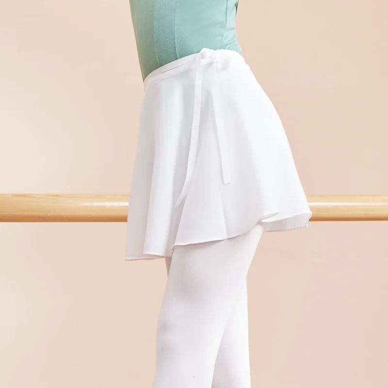 New Girls Ballet Skirts Lace-up Chiffon Skirts Dance Skirts Kids One Piece Skirts Chilldren Ballet Practice Dancing Skirts