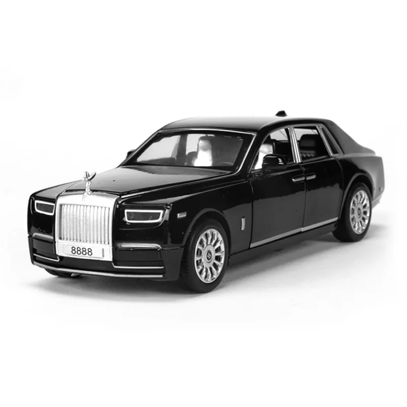 1:28 Rolls-Royce Phantom Alloy Car Model Diecasts & Toy Vehicles Metal Toy Car Model Collection Sound Light Simulation Kids Gift