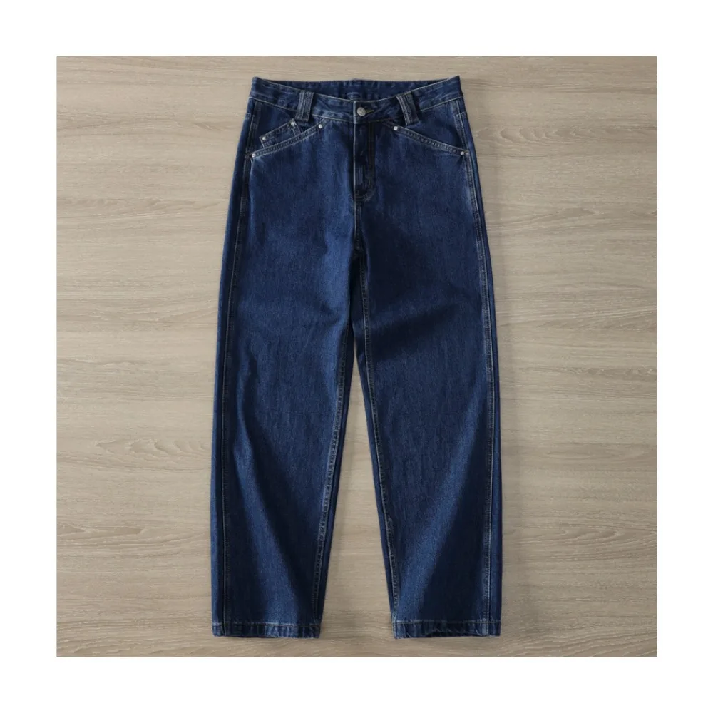 Men's Classic Washed Casual Jeans 2025 Autumn American Retro Basic All-Match Loose Straight Pants