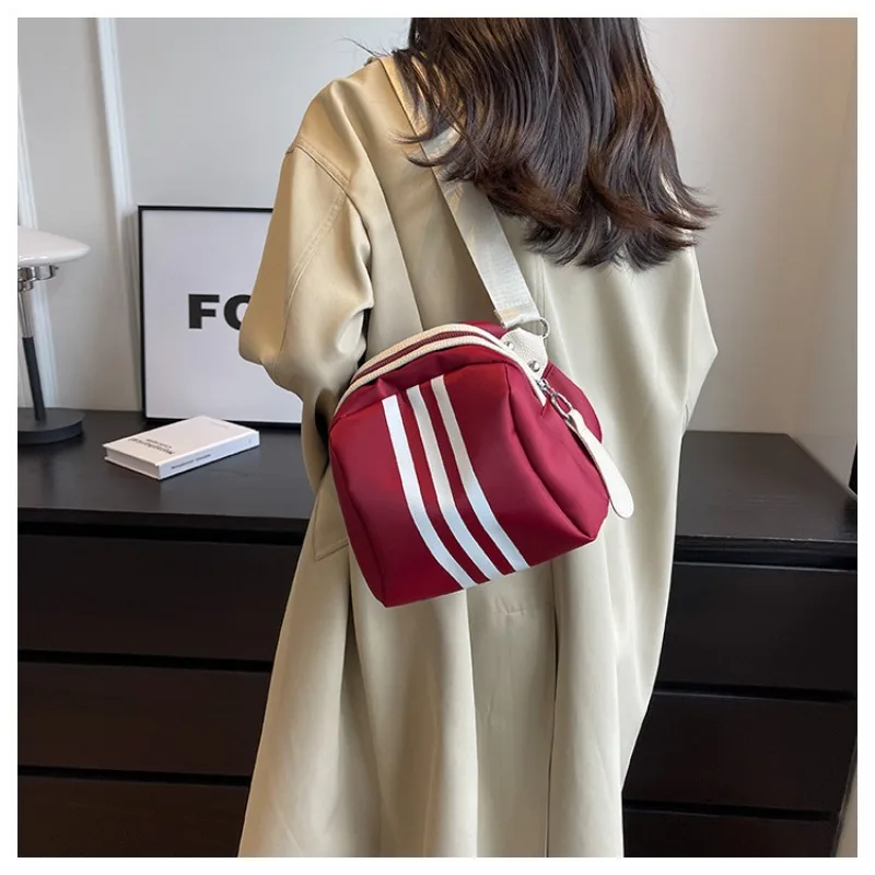 

Summer Striped Nylon Cloth Turtle Bag Shell Bag Trendy Crossbody Bag Casual Large Capacity Casual Trendy Bag Bag