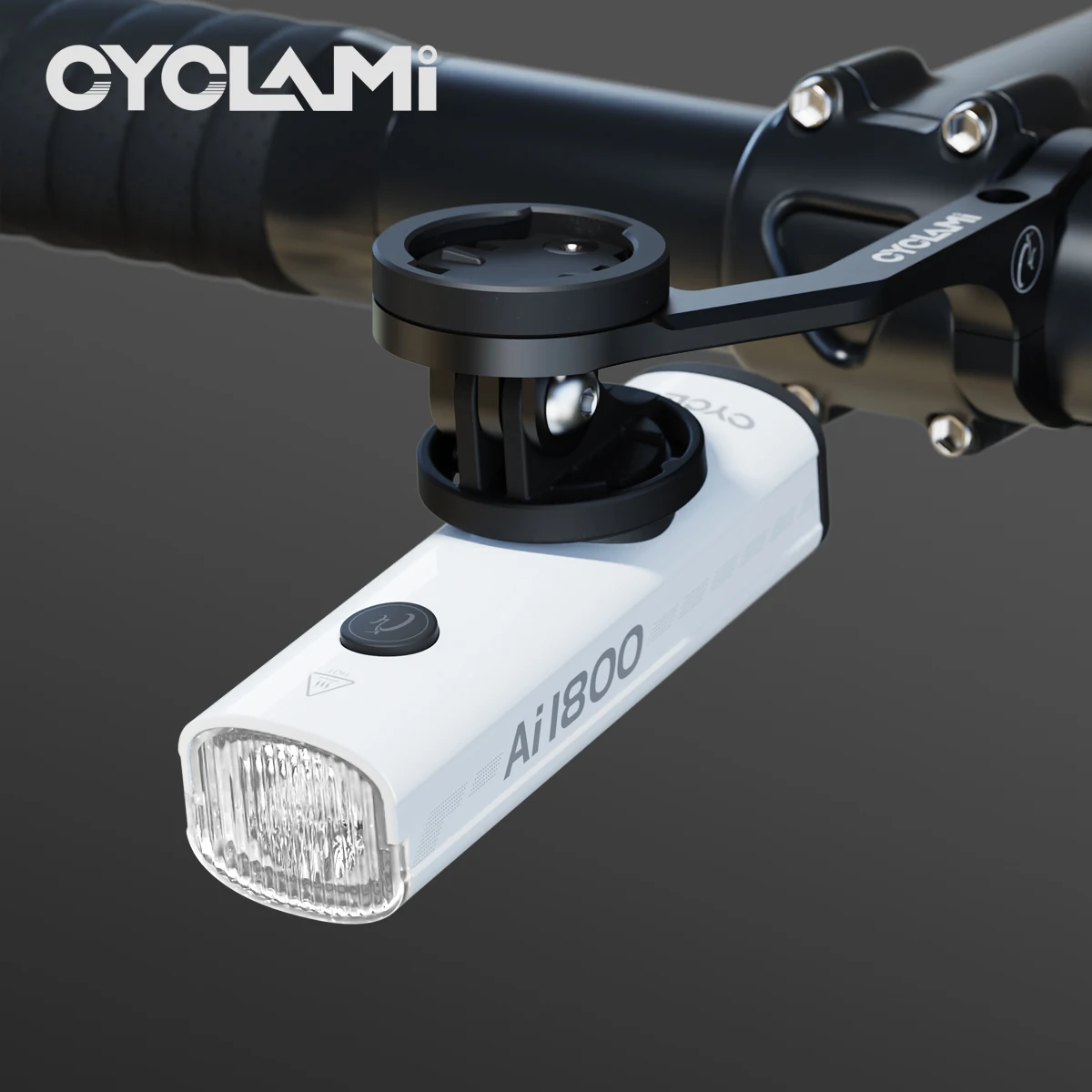 

1200/1800 Lumen Bicycle Headlight Ultra-lightweight Hanging Front Light Lamp Aluminum Alloy White MTB Road Bike CYCLAMI AI1800