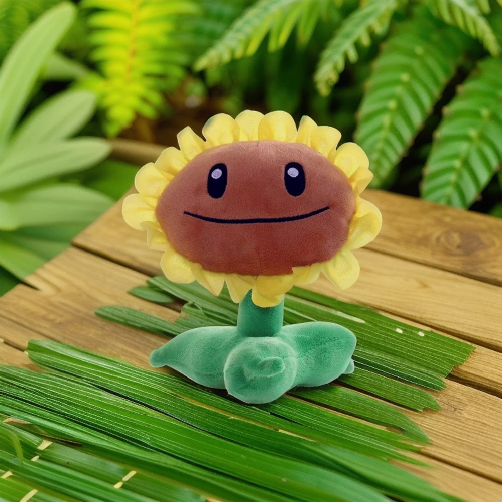 13-20cm plantas vs zumbis 2 personagem de videogame brinquedos de pelúcia pvz plantas girassol anime cereja bomba boneca de pelúcia para presentes da criança