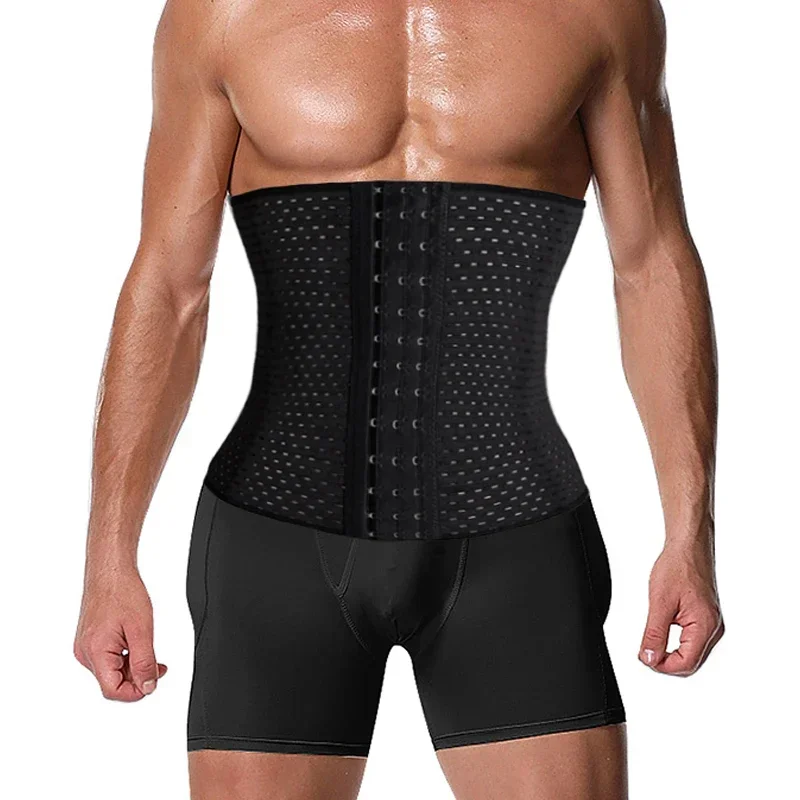 Taille Unterstützung Taille Trainer Korsett für Männer Bauch Reduzierer Abnehmen Gürtel Hohe Kompression Modellierung Gurt Gym Workout Gürtel Faja – Detail 2