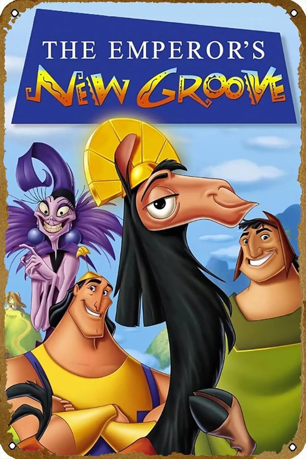 The Emperor;s New Groove (2000) Plaque Poster Metal Tin Sign; Vintage Retro Wall Decor