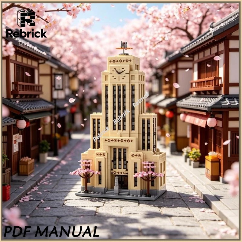 

Municipal City Hall MOC Bricks Classic Urban Government Building Model Building Blocks Kit