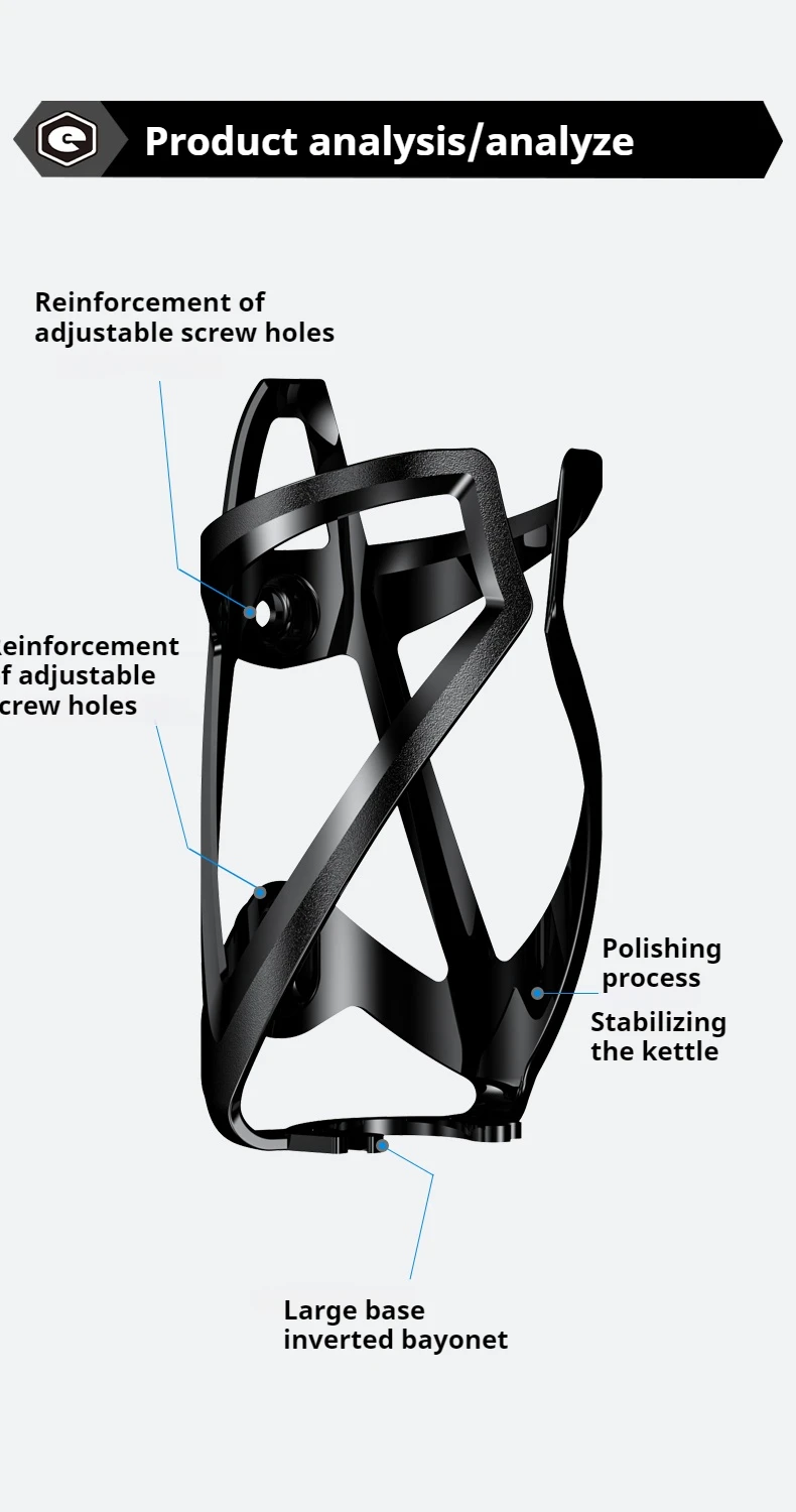 ENLEE Die Neue Fahrrad Unterstützung Flasche Halter Rack Radfahren Zubehör Fahrrad Thermo Flasche Befestigungen Rack MTB Wasserkocher Käfig Halterung – Detail 5