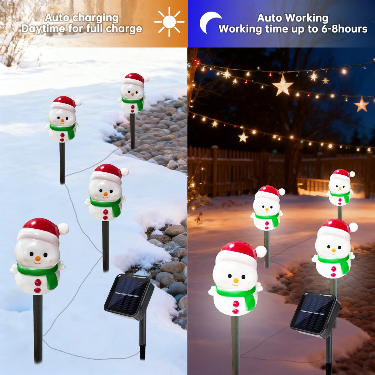 1 مجموعة 5 الشمسية عيد الميلاد ثلج حصة أضواء مقاوم للماء حديقة ثلج أضواء الشمسية مثالية للخارجية حديقة الحديقة ساحة ديكور