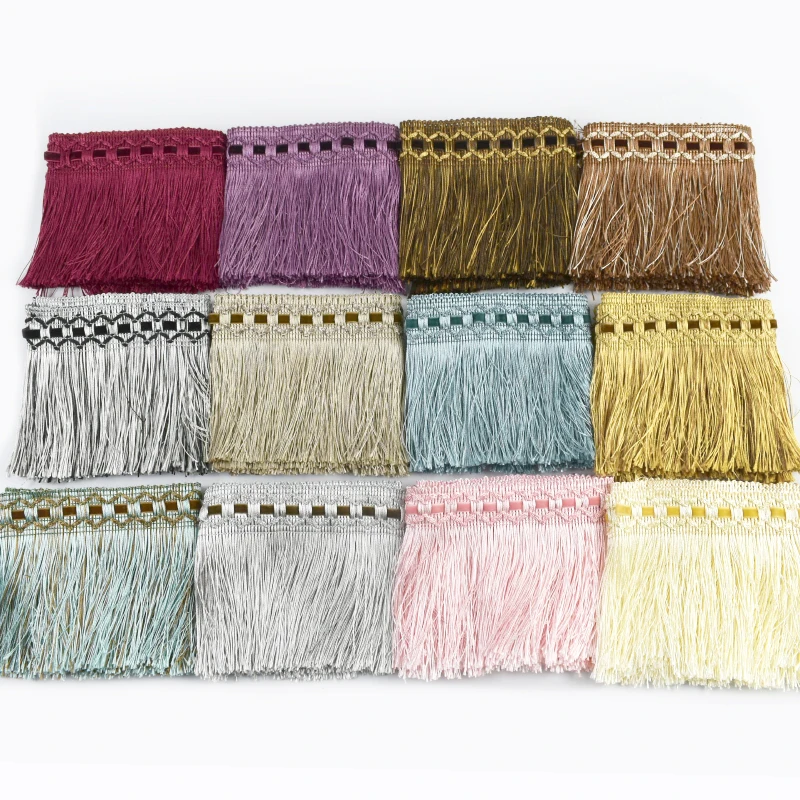 

2/5Meters 10cm Tassel Fringe Nylon Lace Tape Decoration Lace Trim Ribbon Sewing Trimming for Curtain Dress Handmade Accessories