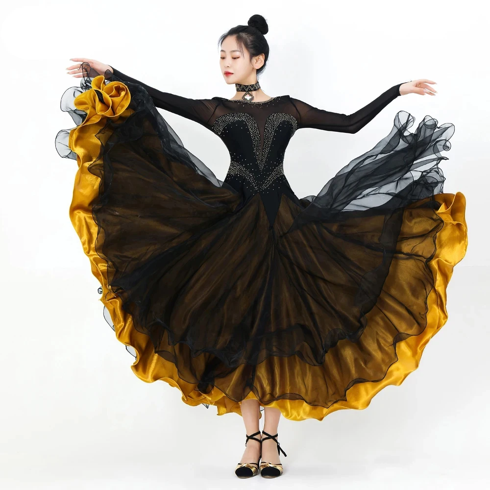 

Ballroom Dance Competition Dress Women Modern Costume Stage Performance Outfit Practice Sexy Girl Waltz Suit Jazz 2025 Dancewear